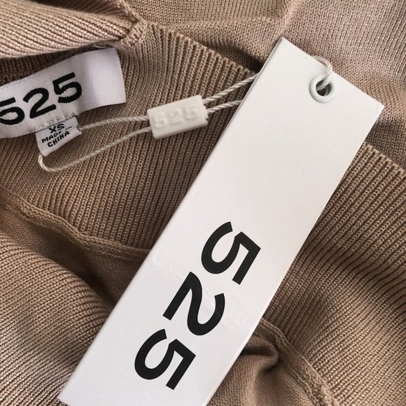 525 One Shoulder Turtleneck Tank Top Oat - Picture 4 of 6